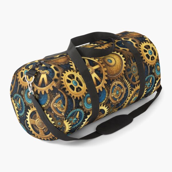 Item preview, Steampunk Machinery Designs Sky Blue And Golden Pattern designed and sold by DEC02.