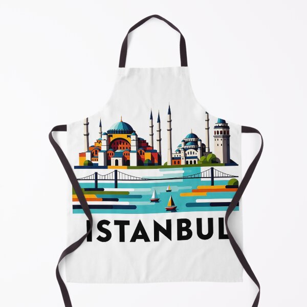 Item preview, Istanbul Turkey Travel Souvenir - Hagia Sophia & Galata Tower Art designed and sold by OzzFrequency.