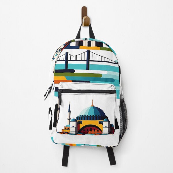 Item preview, Istanbul Turkey Travel Souvenir - Hagia Sophia & Galata Tower Art designed and sold by OzzFrequency.
