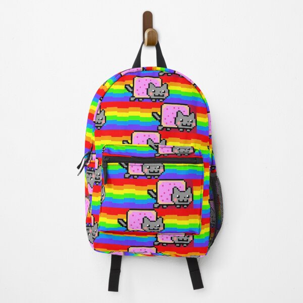 Aperçu de l'œuvre Motif Nyan Cat, pixel art, esthétique rétro internet Y2K créée et vendue par TrxshWear.