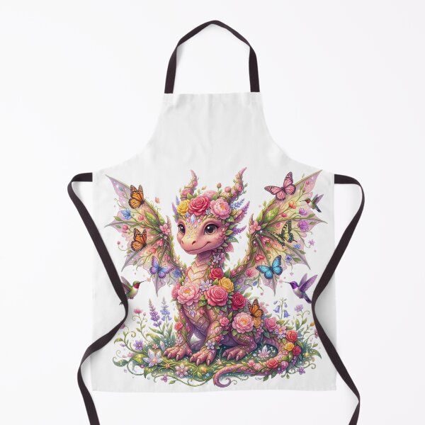 Item preview, Baby dragon with blooming roses designed and sold by kidoramagic.