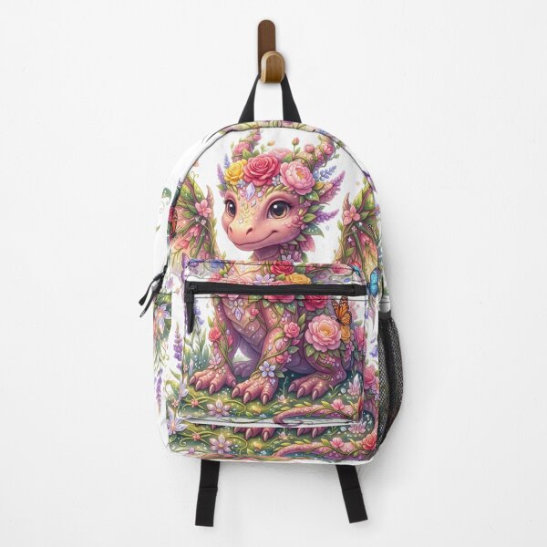 Item preview, Baby dragon with blooming roses designed and sold by kidoramagic.
