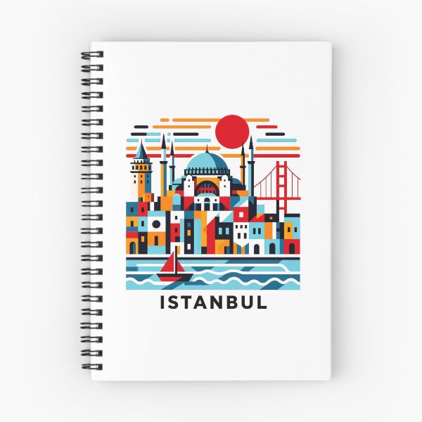 Item preview, Istanbul Turkey Travel Souvenir - Hagia Sophia & Galata Tower Art designed and sold by OzzFrequency.