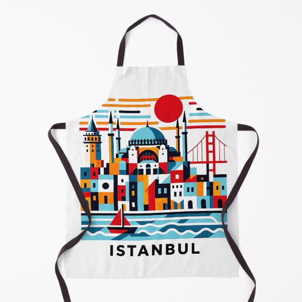 Item preview, Istanbul Turkey Travel Souvenir - Hagia Sophia & Galata Tower Art designed and sold by OzzFrequency.