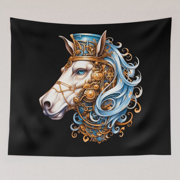 Item preview, Steampunk Christmas Horse Head With Ornate (Faux) Gears  designed and sold by DEC02.