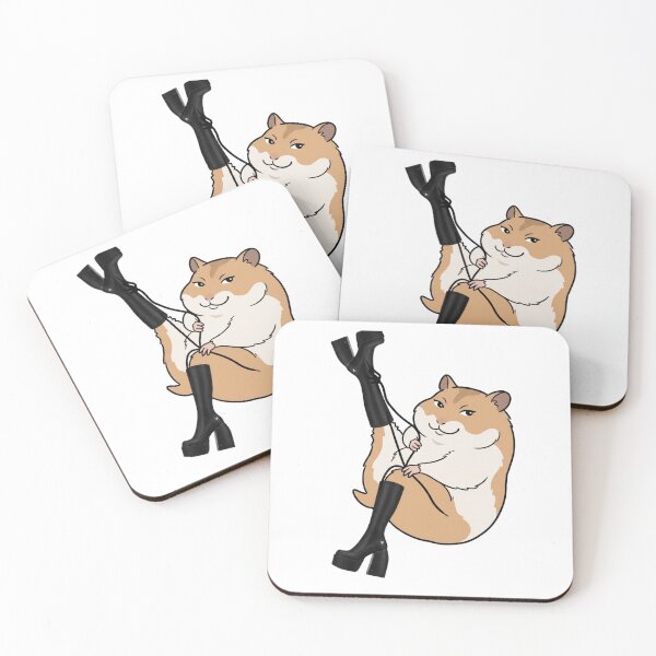 Item preview, Smug Hamster Holding Goth Boots | Funny Meme Sticker designed and sold by SoftPawsAtelier.