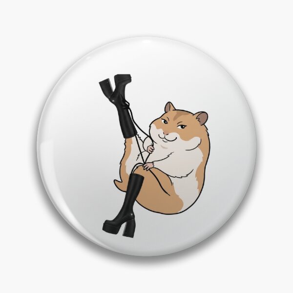 Item preview, Smug Hamster Holding Goth Boots | Funny Meme Sticker designed and sold by SoftPawsAtelier.
