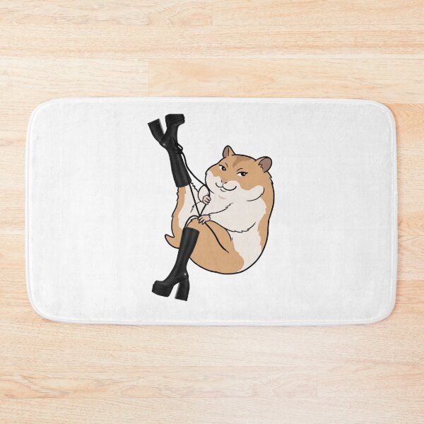 Item preview, Smug Hamster Holding Goth Boots | Funny Meme Sticker designed and sold by SoftPawsAtelier.