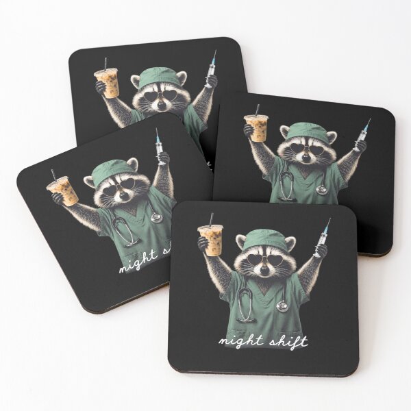 Item preview, Night Shift Raccoon - Seattle Short Spine Raccoon designed and sold by Gbriel3.
