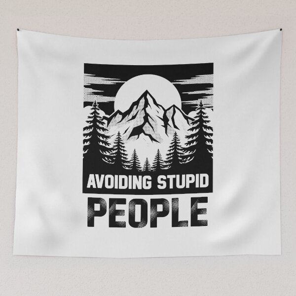 Item preview, Avoiding Stupid People Vintage Mountain Halftone Nature Design designed and sold by paulo silveira.