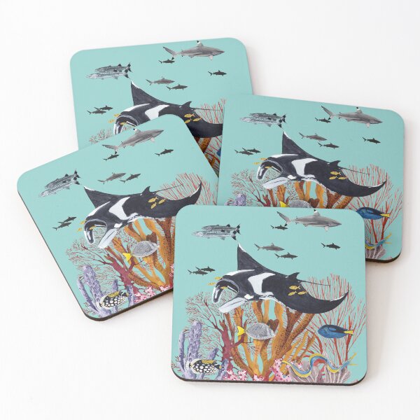 Item preview, LIFE IN THE REEF - mantaray designed and sold by BEATRIZ ABAITUA.