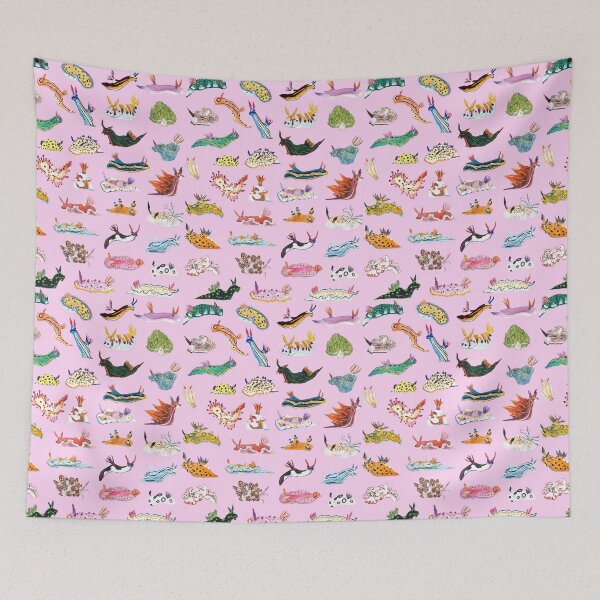 Item preview, NUDIBRANCHIA POSTER text-light pink designed and sold by BEATRIZ ABAITUA.