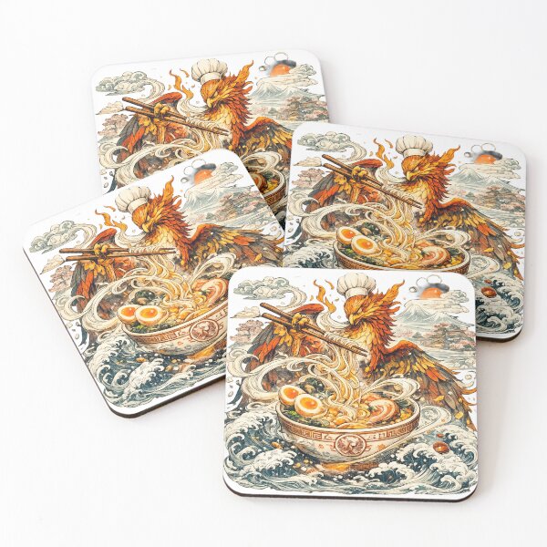 Item preview, The Ramen Phoenix Japanese Ukiyo-E Wave designed and sold by SandyPlace.