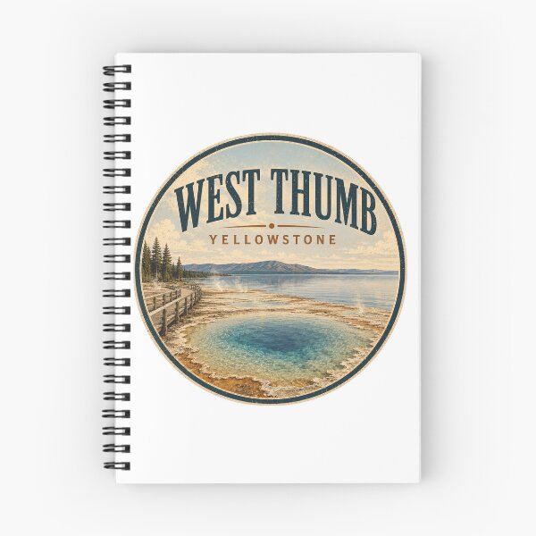 Item preview, West Thumb Yellowstone National Park | Vintage Geothermal Pool Graphic designed and sold by Rewind Society.