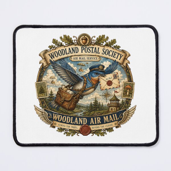 Item preview, Woodland Postal Society Air Mail Service designed and sold by Mosslume Studio.