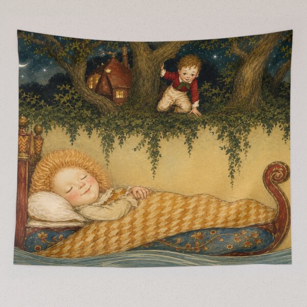 Item preview, Art Nouveau Fantasy Sleeping Child Art for Dreamy Nursery Decor designed and sold by RickE.