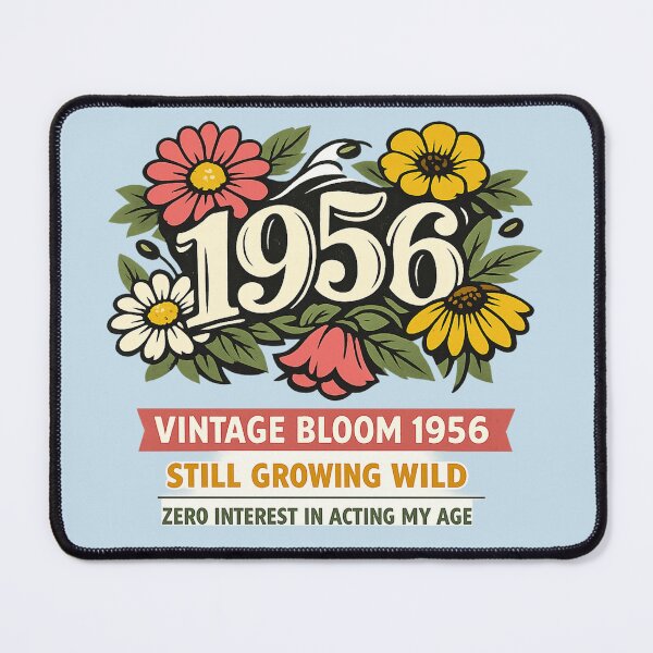 Item preview, Funny 1956 Floral 70th Birthday Shirt for Mom Grandma Gardener designed and sold by POD DYNASTY | Original Print On Demand T-Shirt Graphics.