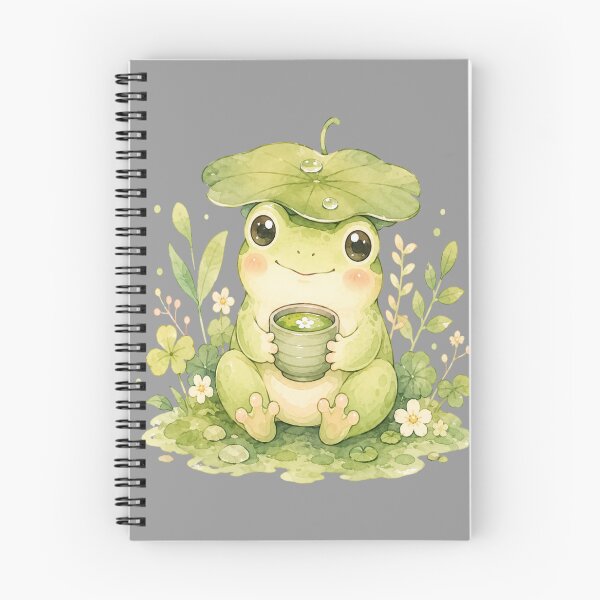 Item preview, Cute Matcha Frog - Watercolor Cottagecore Aesthetic designed and sold by DesignByHarun.
