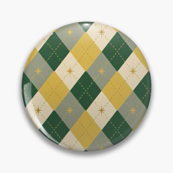 Item preview, Mid Century Modern Argyle Pattern | Retro Green & Mustard Geometric Design designed and sold by Vileprint.