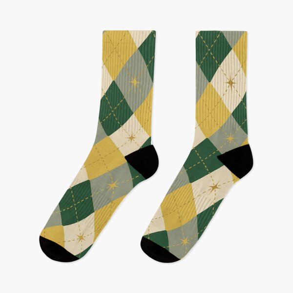 Item preview, Mid Century Modern Argyle Pattern | Retro Green & Mustard Geometric Design designed and sold by Vileprint.