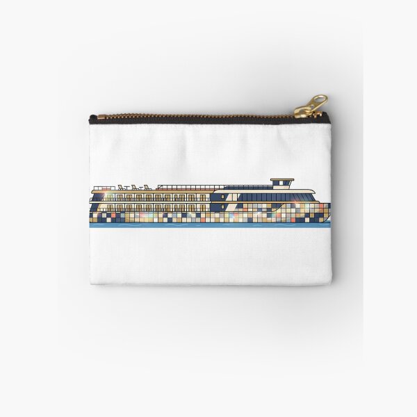 Item preview, Disco River Cruise Ship Sticker | Colorful Mirrorball Riverboat Art designed and sold by HungarianSailor.