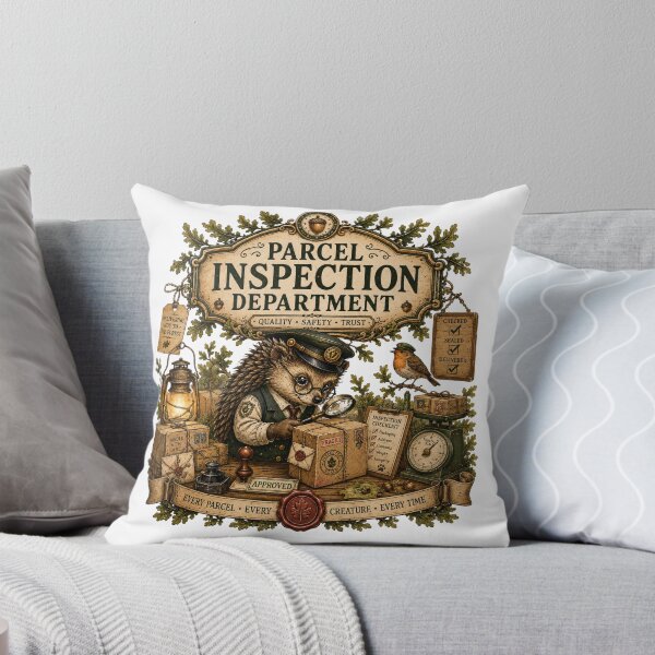 Item preview, Parcel Inspection Department Vintage Hedgehog designed and sold by Mosslume Studio.