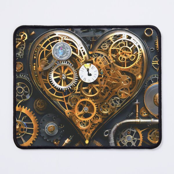 Item preview, Steampunk Heart Industrial Machinery With Gears, Clock, Cogs designed and sold by DEC02.