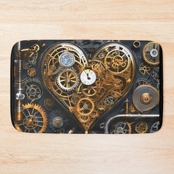 Item preview, Steampunk Heart Industrial Machinery With Gears, Clock, Cogs  designed and sold by DEC02.