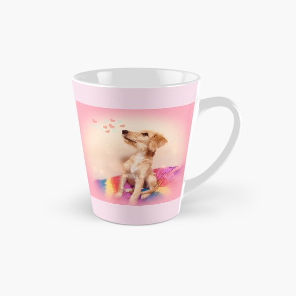 Item preview, Groovy Rainbow Scruffy Terrier Pink Art designed and sold by RescueHeart10.