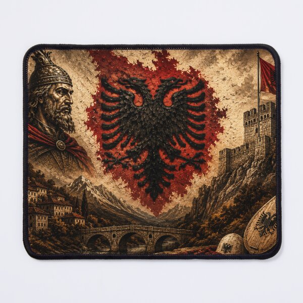 Item preview, Albanian Heritage Skanderbeg Eagle Main Tag designed and sold by NorthPeak Studio.