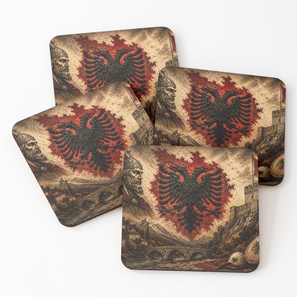 Item preview, Albanian Heritage Skanderbeg Eagle Main Tag designed and sold by NorthPeak Studio.