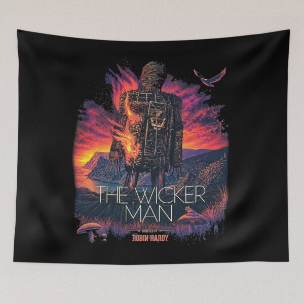 Item preview, The Wicker Man 1973 Vintage Horror Movie Poster designed and sold by fpeShop.