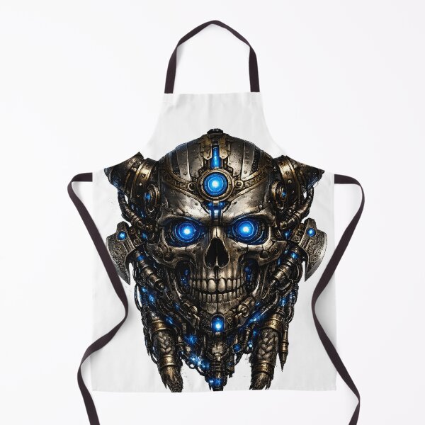 Item preview, Steel Viking Skull | Premium Mechanical Viking Skull | Futuristic Norse Robot Art designed and sold by SteelCoat Studio.