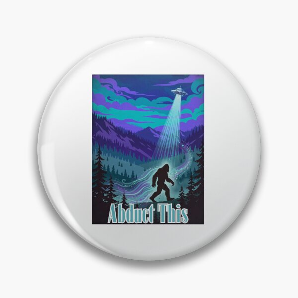 Item preview, Abduct This - Funny Bigfoot UFO Abduction Retro Poster designed and sold by Neurospicy Trolls.