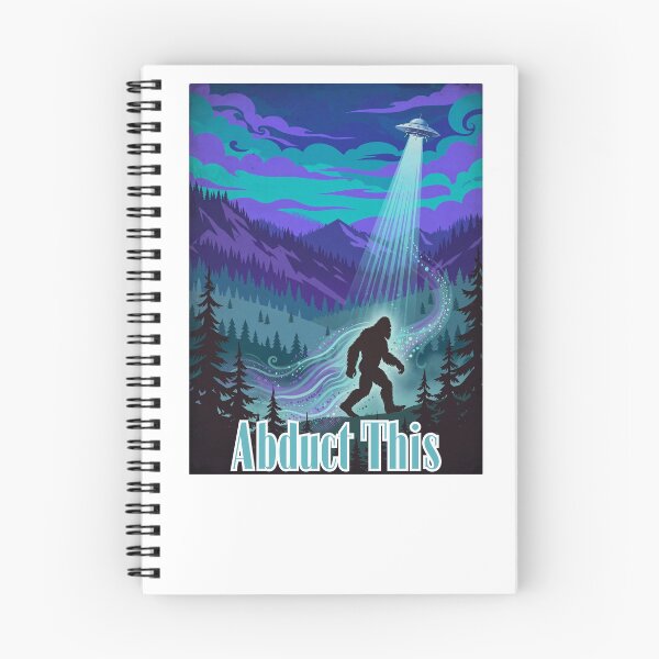 Item preview, Abduct This - Funny Bigfoot UFO Abduction Retro Poster designed and sold by Neurospicy Trolls.