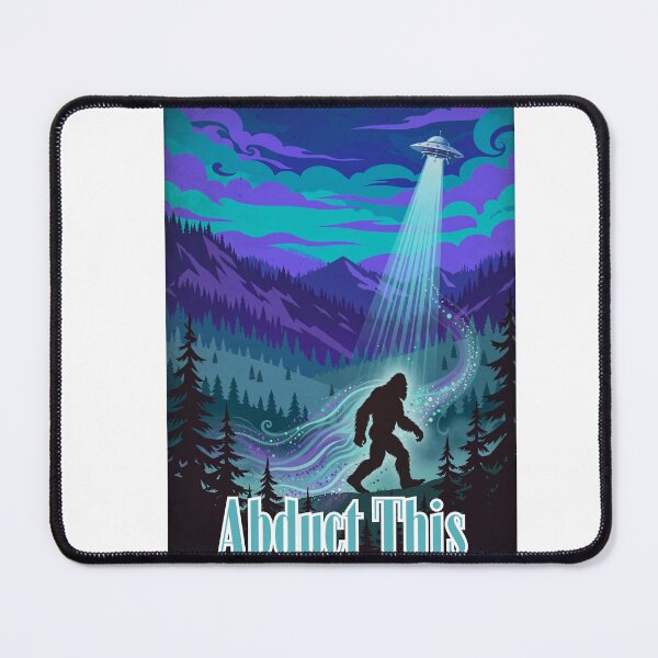 Item preview, Abduct This - Funny Bigfoot UFO Abduction Retro Poster designed and sold by Neurospicy Trolls.