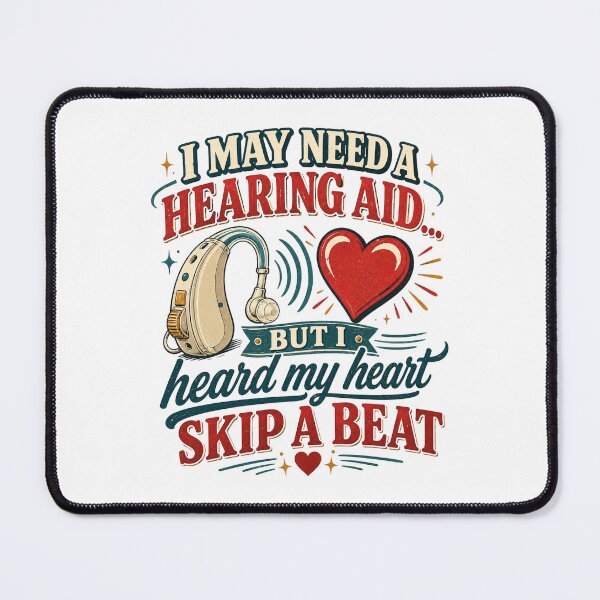 Item preview, I May Need a Hearing Aid But I Heard My Heart Skip a Beat Funny Senior Romance Design | Still Got It Collection designed and sold by SoulThread Studio.