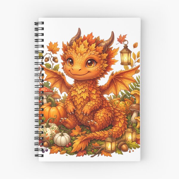 Item preview, Orange baby dragon autumn leaves designed and sold by kidoramagic.