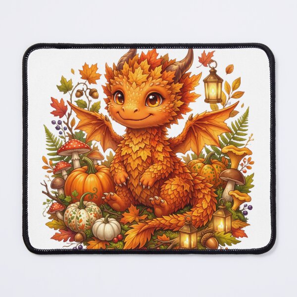 Item preview, Orange baby dragon autumn leaves designed and sold by kidoramagic.