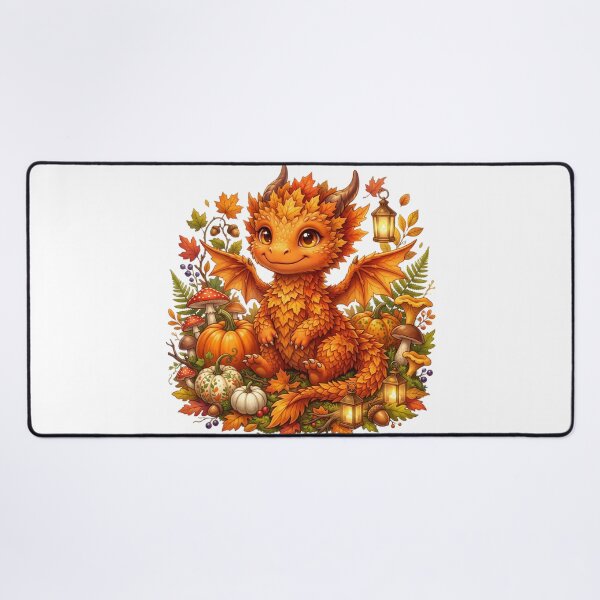 Item preview, Orange baby dragon autumn leaves designed and sold by kidoramagic.