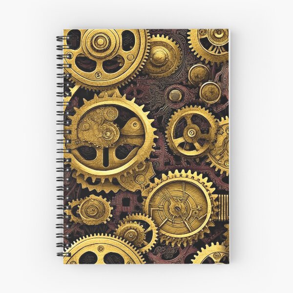 Item preview, Steampunk Machinery Gears Pattern In Golden-Brass Hues  designed and sold by DEC02.