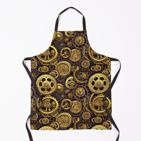 Item preview, Steampunk Machinery Gears Pattern In Golden-Brass Hues designed and sold by DEC02.