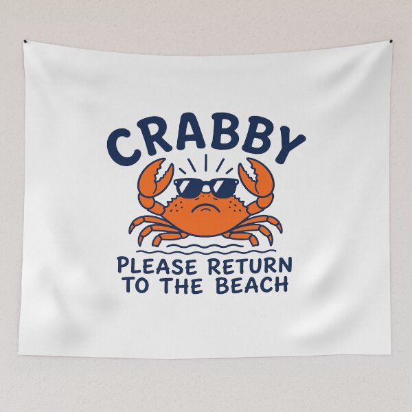 Item preview, Crabby Please Return To The Beach Vacation Mood designed and sold by gunaone-design.