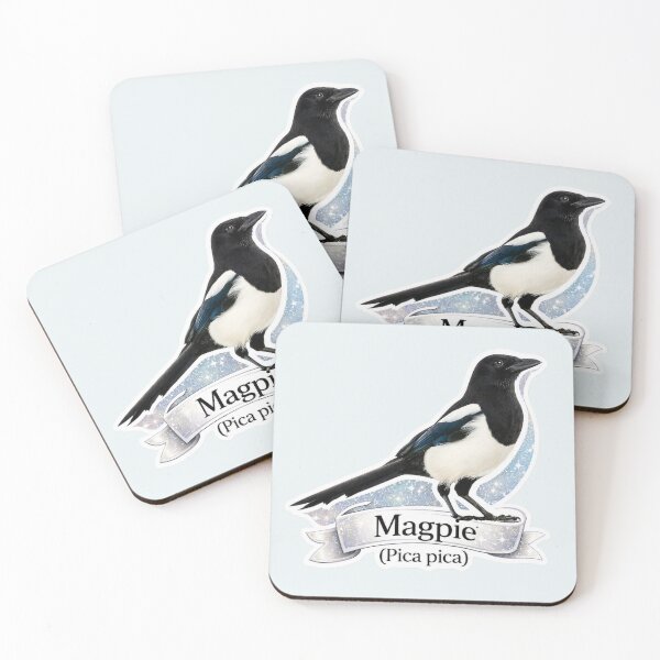 Item preview, Magpie – Field Guide Style Bird Illustration for Nature Lovers & Forest School designed and sold by The Digital Compass.