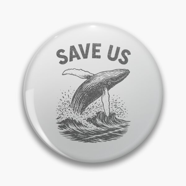 Item preview, Save Us Vintage Humpback Whale Woodcut Ocean Conservation Design designed and sold by paulo silveira.