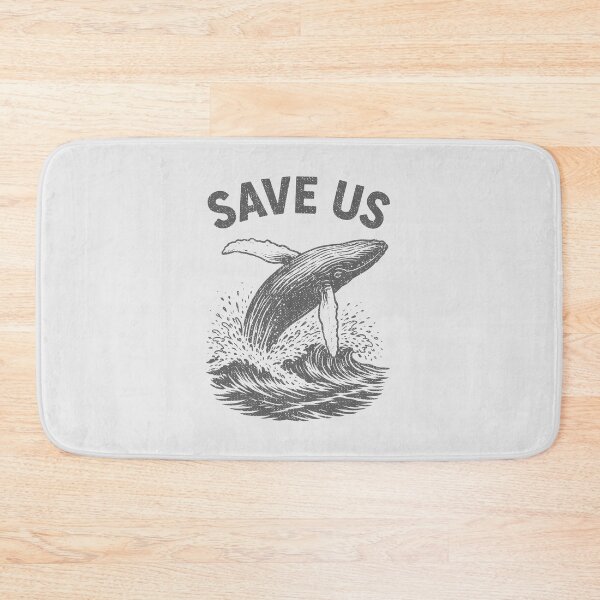 Item preview, Save Us Vintage Humpback Whale Woodcut Ocean Conservation Design designed and sold by paulo silveira.