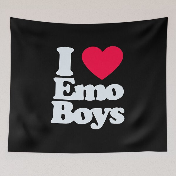 Item preview, I Love Emo Boys Y2K Emo Aesthetic Scene Graphic Tee designed and sold by TrxshWear.