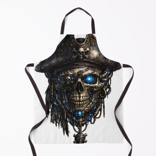 Item preview, Steel Pirate Skull | Premium Mechanical Pirate Skull | Futuristic Cyber Hacker Art designed and sold by SteelCoat Studio.