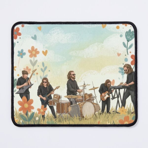 Item preview, Indie Rock Band Floral Poster – Vintage Music Garden Wall Art designed and sold by Elite Wall Art.