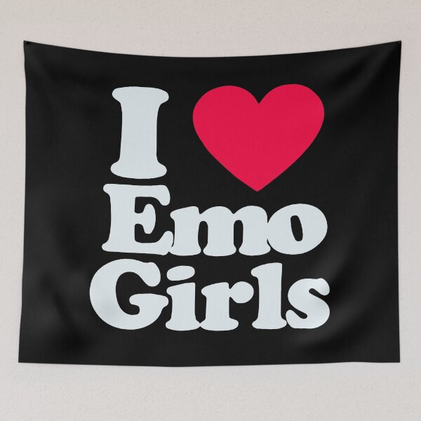 Item preview, I Love Emo girls Shirt Y2K Scene Emo Aesthetic designed and sold by TrxshWear.